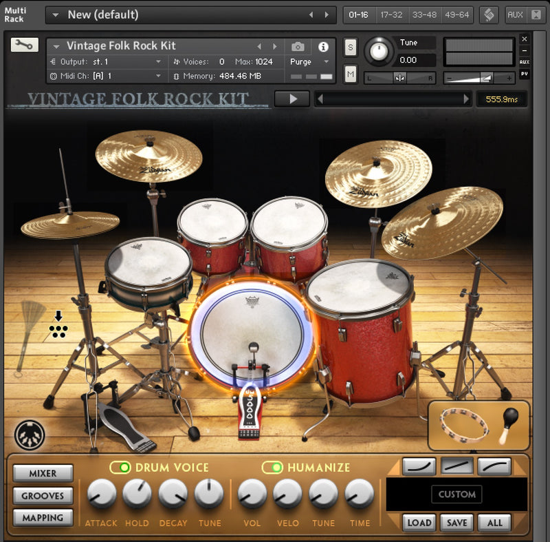 Vintage Folk Rock Kit Kontakt Pack